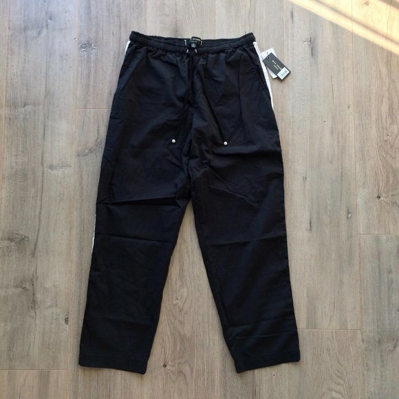 Max Studio London Cropped Track Distressed Pants - Picture 4 of 7